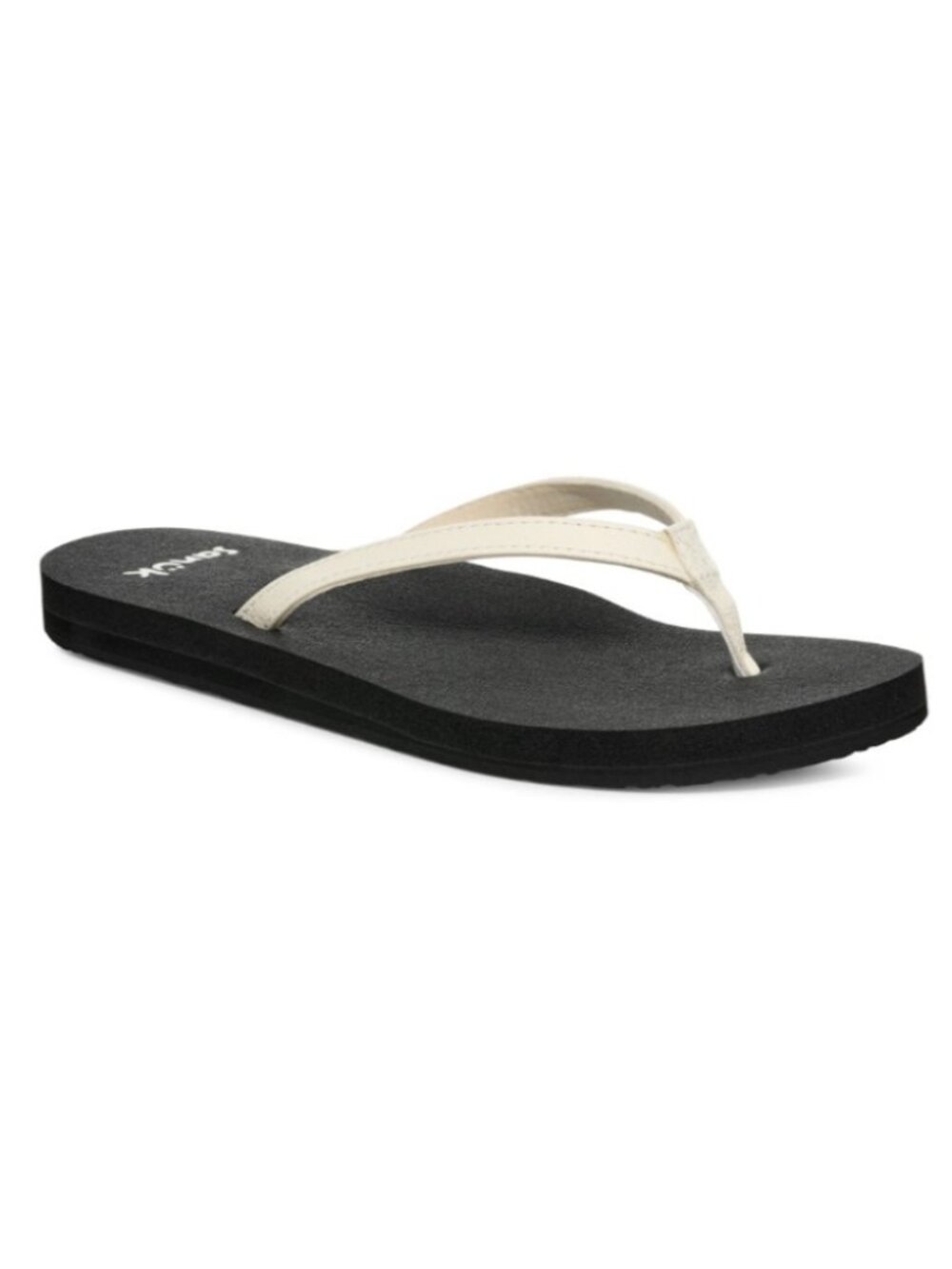 Sanuk Women's Yoga Joy II Flip Flop - White / Black
